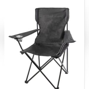 NWT BLACK PATIO LAWN BALCONY FOLDING CHAIR WITH CARRYING CASE